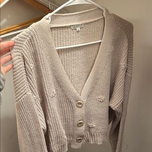 Z Supply Cropped Flower Cardigan